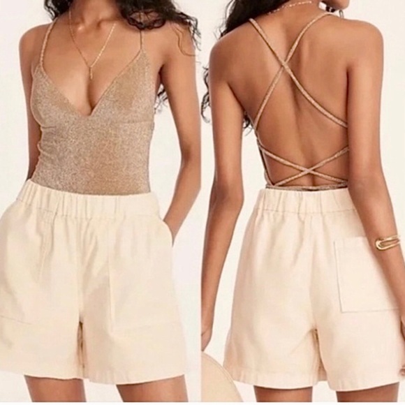 J. CREW Pull-On Camp Short Spiced Cayenne Elastic Waist - Picture 11 of 13